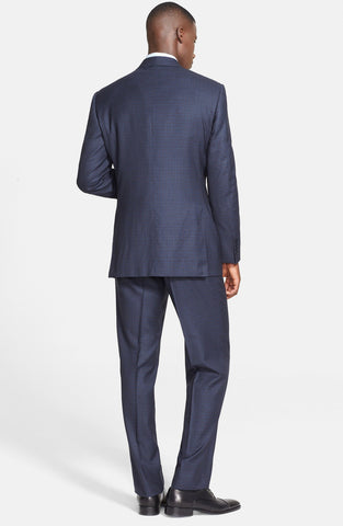 Classic Fit Three-Piece Check Suit